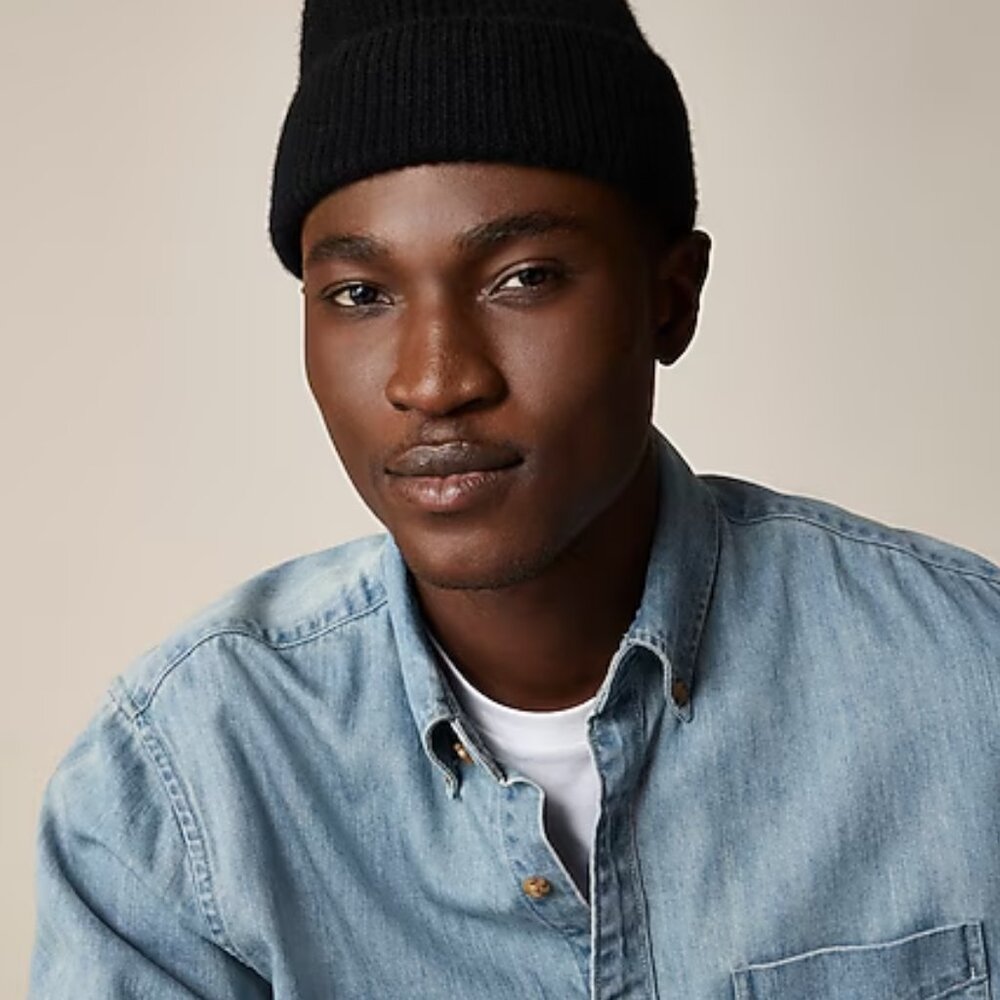 NWT!!! J Crew Mens Cashmere Beanie - Black